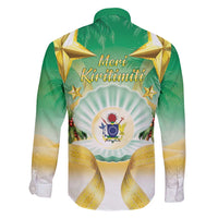 Cook Islands Christmas Family Matching Puletasi and Hawaiian Shirt Seashell Santa Beach Vibes - Polynesian Pride