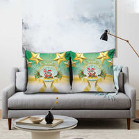 Cook Islands Christmas Pillow Cover Seashell Santa Beach Vibes - Polynesian Pride
