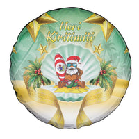 Cook Islands Christmas Spare Tire Cover Seashell Santa Beach Vibes - Polynesian Pride
