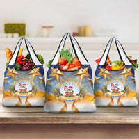 Marshall Islands Christmas Grocery Bag Seashell Santa Beach Vibes LT05 3-pack One Size Navy - Polynesian Pride
