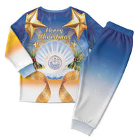 Marshall Islands Christmas Pajama Set Seashell Santa Beach Vibes - Polynesian Pride
