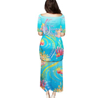 Under The Sea Scuba Diving Puletasi Polynesian Pattern LT05 - Polynesian Pride