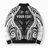 Personalised Remember Samoa Black Saturday Bomber Puffer Jacket Samoa Mo Samoa - Polynesian Pride