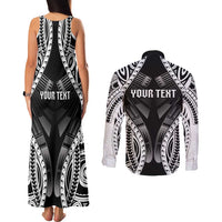 Personalised Remember Samoa Black Saturday Couples Matching Tank Maxi Dress and Long Sleeve Button Shirt Samoa Mo Samoa - Polynesian Pride