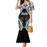 Personalised Remember Samoa Black Saturday Family Matching Mermaid Dress and Hawaiian Shirt Samoa Mo Samoa - Polynesian Pride