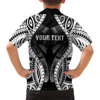Personalised Remember Samoa Black Saturday Family Matching Off The Shoulder Long Sleeve Dress and Hawaiian Shirt Samoa Mo Samoa - Polynesian Pride