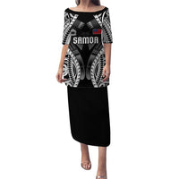Personalised Remember Samoa Black Saturday Family Matching Puletasi and Hawaiian Shirt Samoa Mo Samoa LT05 Mom's Dress Black - Polynesian Pride