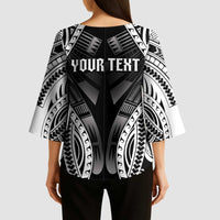 Personalised Remember Samoa Black Saturday Kimono Sleeve Blouse Samoa Mo Samoa - Polynesian Pride