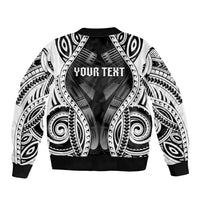 Personalised Remember Samoa Black Saturday Sleeve Zip Bomber Jacket Samoa Mo Samoa - Polynesian Pride