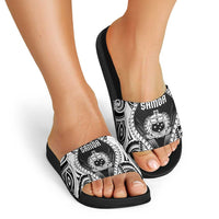Remember Samoa Black Saturday Slide Sandals Samoa Mo Samoa - Polynesian Pride