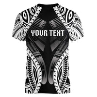 Personalised Remember Samoa Black Saturday Women V-Neck T-Shirt Samoa Mo Samoa - Polynesian Pride