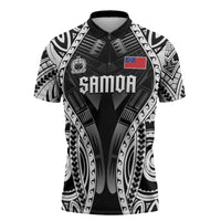 Personalised Remember Samoa Black Saturday Zipper Polo Shirt Samoa Mo Samoa - Polynesian Pride