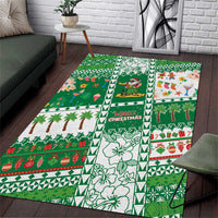 Norfolk Island Christmas Area Rug Festive Beach Vibes - Polynesian Pride