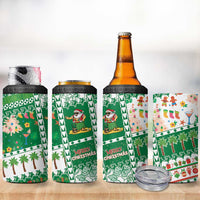 Norfolk Island Christmas 4 in 1 Can Cooler Tumbler Festive Beach Vibes - Polynesian Pride