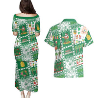 Norfolk Island Christmas Couples Matching Puletasi and Hawaiian Shirt Festive Beach Vibes LT05 - Polynesian Pride