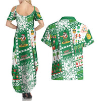Norfolk Island Christmas Couples Matching Summer Maxi Dress and Hawaiian Shirt Festive Beach Vibes LT05 - Polynesian Pride