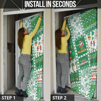 Norfolk Island Christmas Door Cover Festive Beach Vibes - Polynesian Pride