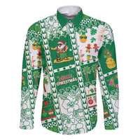 Norfolk Island Christmas Family Matching Long Sleeve Bodycon Dress and Hawaiian Shirt Festive Beach Vibes - Polynesian Pride