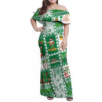 Norfolk Island Christmas Family Matching Off Shoulder Maxi Dress and Hawaiian Shirt Festive Beach Vibes - Polynesian Pride