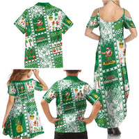 Norfolk Island Christmas Family Matching Summer Maxi Dress and Hawaiian Shirt Festive Beach Vibes - Polynesian Pride
