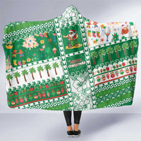 Norfolk Island Christmas Hooded Blanket Festive Beach Vibes - Polynesian Pride