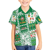Norfolk Island Christmas Kid Hawaiian Shirt Festive Beach Vibes - Polynesian Pride