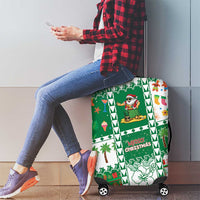 Norfolk Island Christmas Luggage Cover Festive Beach Vibes - Polynesian Pride