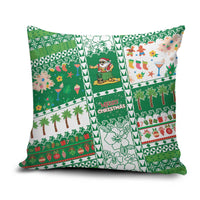 Norfolk Island Christmas Pillow Cover Festive Beach Vibes - Polynesian Pride