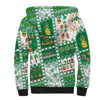 Norfolk Island Christmas Sherpa Hoodie Festive Beach Vibes - Polynesian Pride