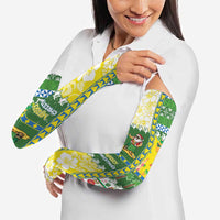 Pitcairn Islands Christmas Arm Sleeves Festive Beach Vibes - Polynesian Pride