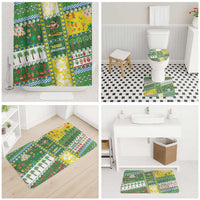 Pitcairn Islands Christmas Bathroom Set Festive Beach Vibes - Polynesian Pride