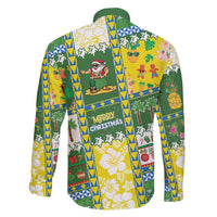 Pitcairn Islands Christmas Family Matching Long Sleeve Bodycon Dress and Hawaiian Shirt Festive Beach Vibes - Polynesian Pride