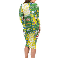 Pitcairn Islands Christmas Family Matching Long Sleeve Bodycon Dress and Hawaiian Shirt Festive Beach Vibes - Polynesian Pride