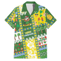 Pitcairn Islands Christmas Family Matching Mermaid Dress and Hawaiian Shirt Festive Beach Vibes - Polynesian Pride