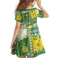 Pitcairn Islands Christmas Family Matching Off The Shoulder Long Sleeve Dress and Hawaiian Shirt Festive Beach Vibes - Polynesian Pride