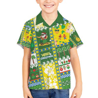 Pitcairn Islands Christmas Family Matching Off Shoulder Maxi Dress and Hawaiian Shirt Festive Beach Vibes LT05 Son's Shirt Colorful - Polynesian Pride