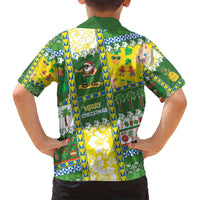Pitcairn Islands Christmas Family Matching Off Shoulder Short Dress and Hawaiian Shirt Festive Beach Vibes LT05 - Polynesian Pride