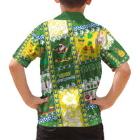 Pitcairn Islands Christmas Family Matching Short Sleeve Bodycon Dress and Hawaiian Shirt Festive Beach Vibes - Polynesian Pride