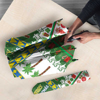 Pitcairn Islands Christmas Umbrella Festive Beach Vibes - Polynesian Pride