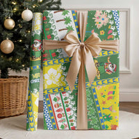 Pitcairn Islands Christmas Wrapping Paper Festive Beach Vibes - Polynesian Pride