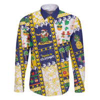 Tokelau Christmas Family Matching Long Sleeve Bodycon Dress and Hawaiian Shirt Festive Beach Vibes LT05 Dad's Shirt - Long Sleeve Colorful - Polynesian Pride