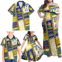Tokelau Christmas Family Matching Off Shoulder Maxi Dress and Hawaiian Shirt Festive Beach Vibes - Polynesian Pride