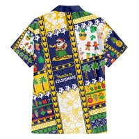 Tokelau Christmas Family Matching Off Shoulder Maxi Dress and Hawaiian Shirt Festive Beach Vibes - Polynesian Pride