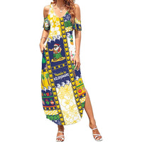 Tokelau Christmas Family Matching Summer Maxi Dress and Hawaiian Shirt Festive Beach Vibes - Polynesian Pride