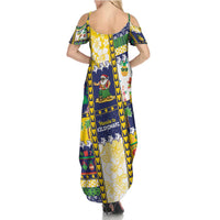 Tokelau Christmas Family Matching Summer Maxi Dress and Hawaiian Shirt Festive Beach Vibes - Polynesian Pride