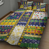 Tokelau Christmas Quilt Bed Set Festive Beach Vibes - Polynesian Pride