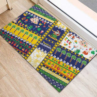 Tokelau Christmas Rubber Doormat Festive Beach Vibes - Polynesian Pride
