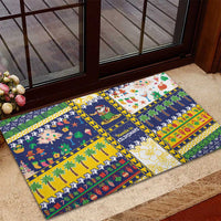 Tokelau Christmas Rubber Doormat Festive Beach Vibes - Polynesian Pride
