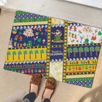 Tokelau Christmas Rubber Doormat Festive Beach Vibes - Polynesian Pride