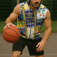 Tokelau Christmas Sleeveless Zip Hoodie Festive Beach Vibes - Polynesian Pride